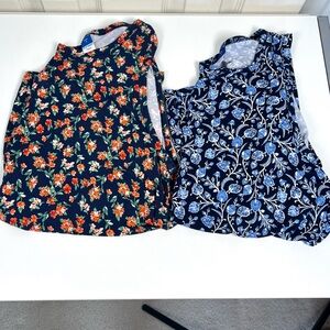 Old Navy Crewneck Printed Luxe Sleeveless Tank Tops Size Small